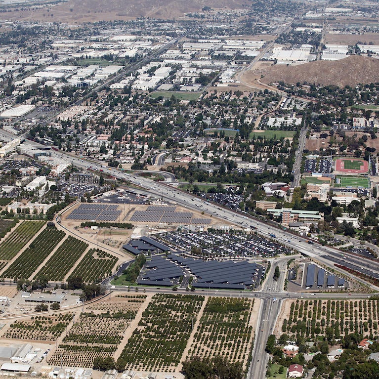 aerial photo of campus